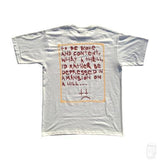 'Cross Face' 3D T-Shirt (White)-Lee Scott-T-Shirt-Blah Records