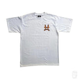 'Cross Face' 3D T-Shirt (White)-Lee Scott-T-Shirt-Blah Records