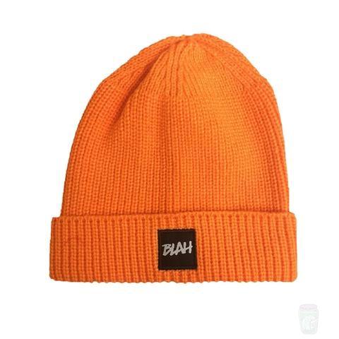Blah Beanie (Orange)-Blah-Hat-HAT0010-Blah Records