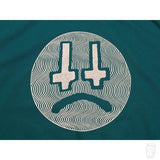 'Cross Face' Sweatshirt (Jade)-Blah-Sweatshirt--Blah Records