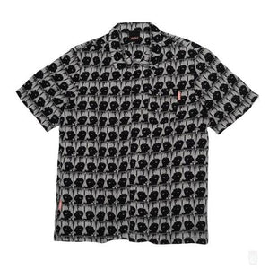 Lee Scott 'All Over Cross Face' Short Sleeve Shirt-Blah Records-Polo Shirts--Blah Records