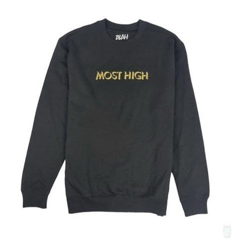 Lunar C 'Most High' Embroidered Sweatshirt-Blah-Sweatshirt--Blah Records