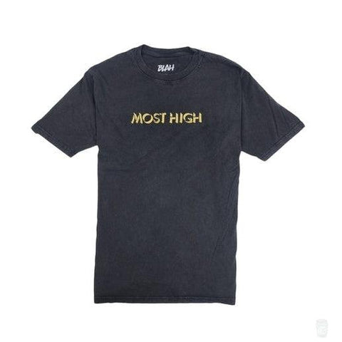 Lunar C 'Most High' Embroidered T-Shirt-Blah-T-Shirt--Blah Records