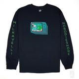 Milkavelli x Nobodies Home 'Channel Surfing' Long Sleeve T-Shirt (Various Designs)-Blah-T-Shirt-S-Godzilla Watches TV-TEE000131-Blah Records